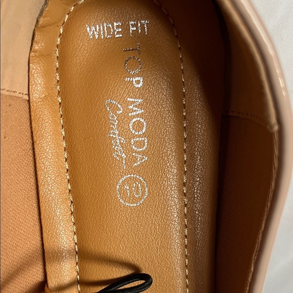 TOP Moda Nude Rhinestone Bow Flats - Picture 2 of 11